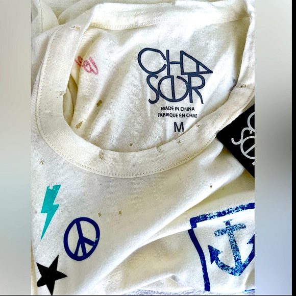 Chaser 2 Tank Tops Beach Heart Waves & Nautical Distressed Size Med Both NWT - Picture 5 of 8